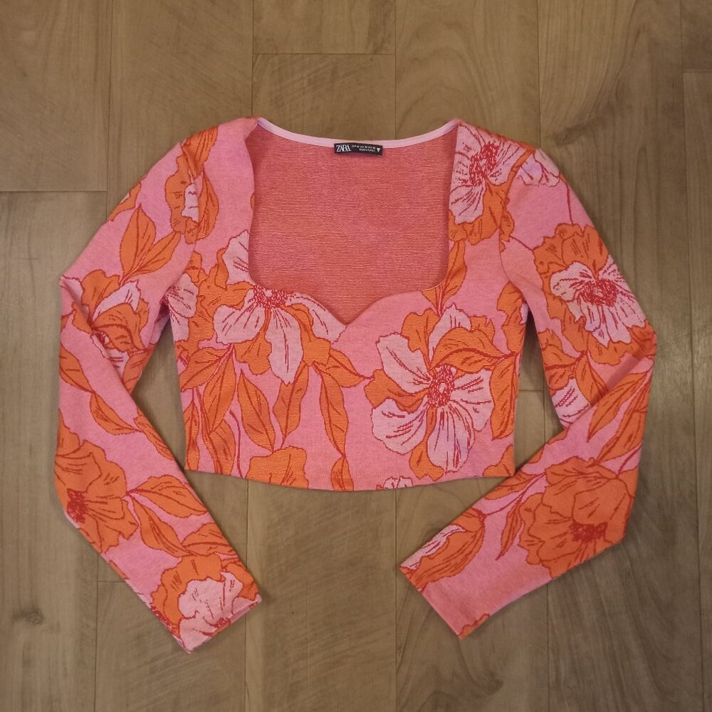 Zara Floral Crop Top